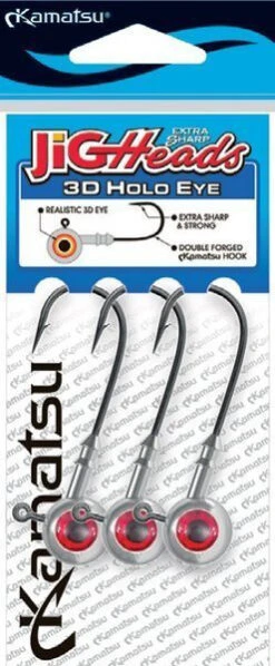 Kamatsu Jighead 3D Holo Red Eye (3pcs) -Aanbiedingen Vissen Satie Winkel 415030006r 2