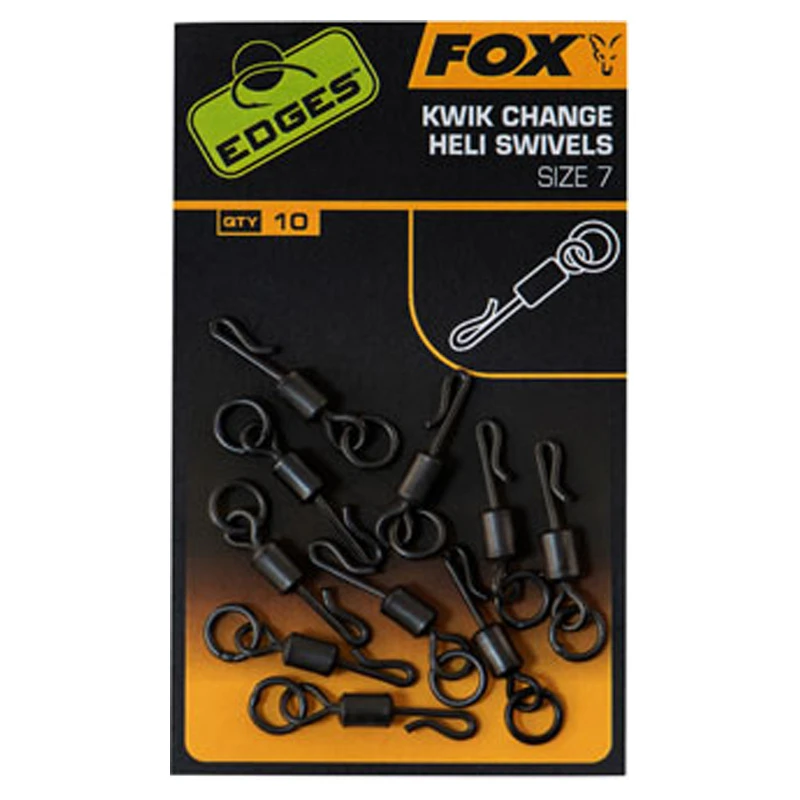 Fox Edges Kwik Change Heli Swivels (10pcs) Size 7 3 Fox Edges Kwik Change Heli Swivels (10pcs) Size 7