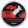 Spomb Braided Leader 22kg/50lb 50m Black -Aanbiedingen Vissen Satie Winkel DBL002 1