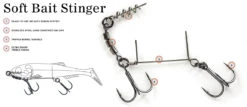 Molix Soft Bait Stinger - Tandem Treble Hook #1 -Aanbiedingen Vissen Satie Winkel MSBS T1 2